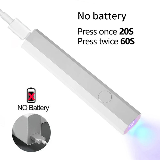 YIKOOLIN Portable Nail Dryer UV Led Lamp for Curing All Gel Polish USB Professional Quick Dry Manicure Machine Nail Art Tools