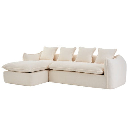 LuneluX_Home – Oversized 3-Seater L-Shape Sofa with Chaise
