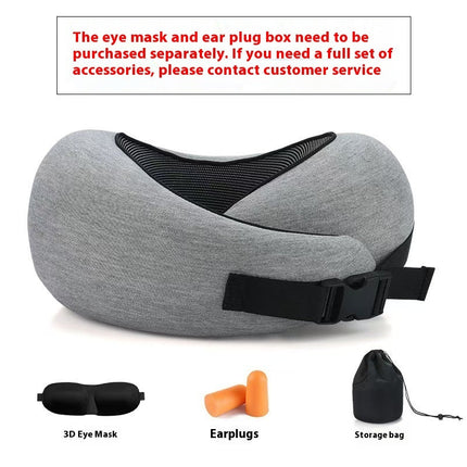 Soft Memory Foam Travel Neck Pillow U Shape Adjustable Support