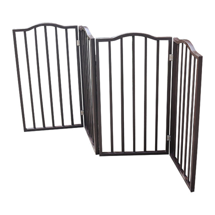Arc Wooden Freestanding Folding Pet Gate - Dog Gate for Doorways,