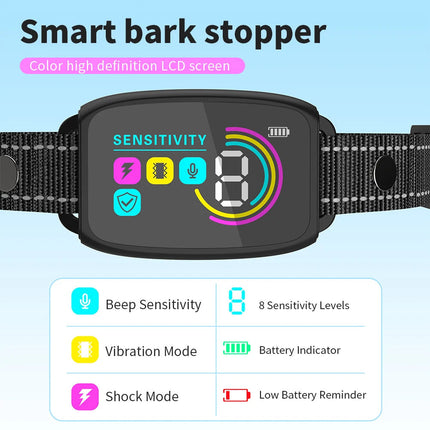 Smart Automatic Anti Barking Dog Collar Rechargeable Bark Stopper Stop