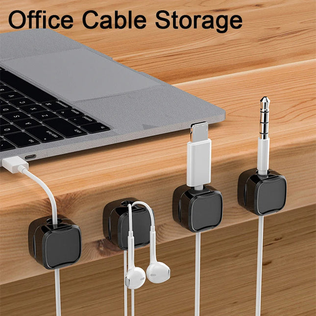 Magnetic Cable Clip Under Desk Cable Management Adjustable Cord Holder
