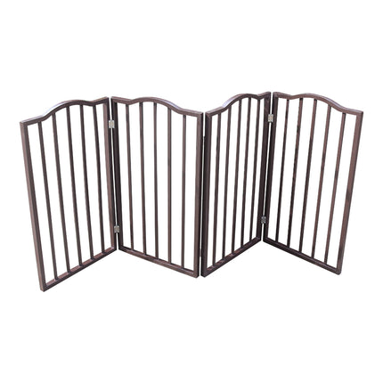 Arc Wooden Freestanding Folding Pet Gate - Dog Gate for Doorways,