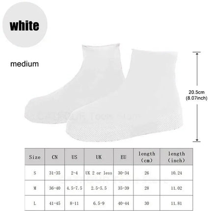 Waterproof Silicone Shoe Covers Protector Anti-Slip Boot For Outdoor Rainy Day Reusable Non-Slip Wear-Resistant Rain Shoe Covers