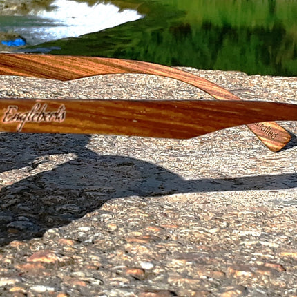 Real Walnut Wood Club Style Sunglasses With Bamboo Case, Polarized