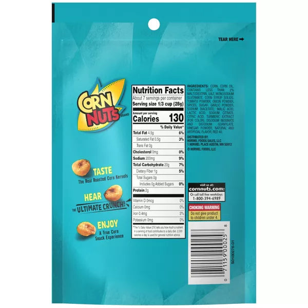 Corn Nuts Planters Ranch Crunchy Corn Snacks, 7oz.