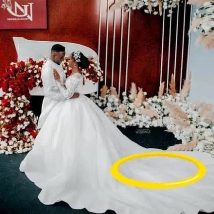 Ball Gown Wedding Dress Long Sleeves Bridal Gown