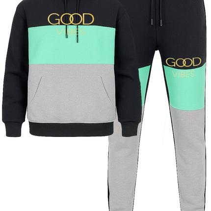 Good Vibes Gold Foil Hoodie Sweat Set