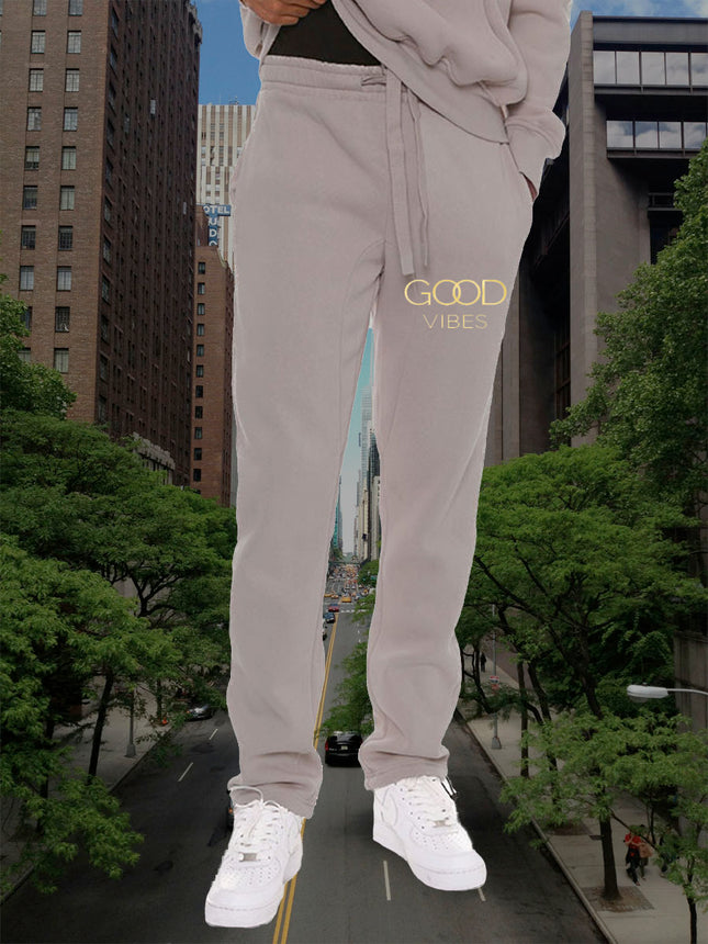 Mens GOOD VIBES Gold Foil Sweat Pants