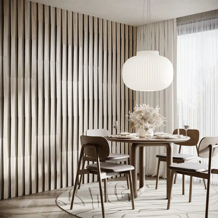 Acoustic Slat Wood Panels «Loza-5» | 2" Strips | Wall Decor