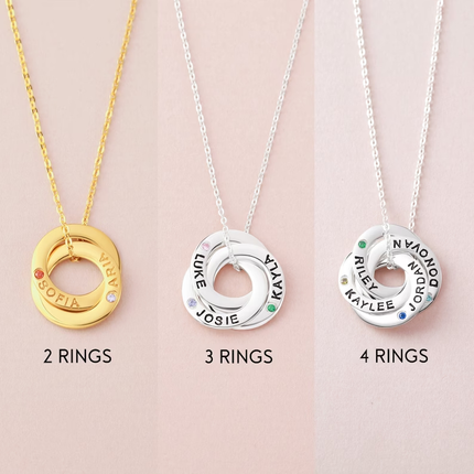 Mom Necklace With Kids Names Birthstones, Children Birthstone Jewelry