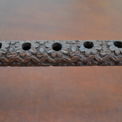 Handmade Carved Wood Whistle Flute 12"