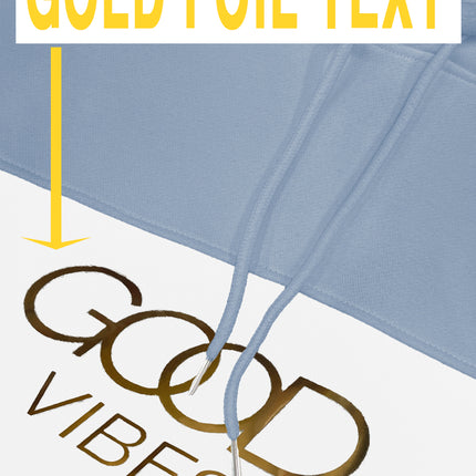 Good Vibes Gold Foil Hoodie Sweat Set