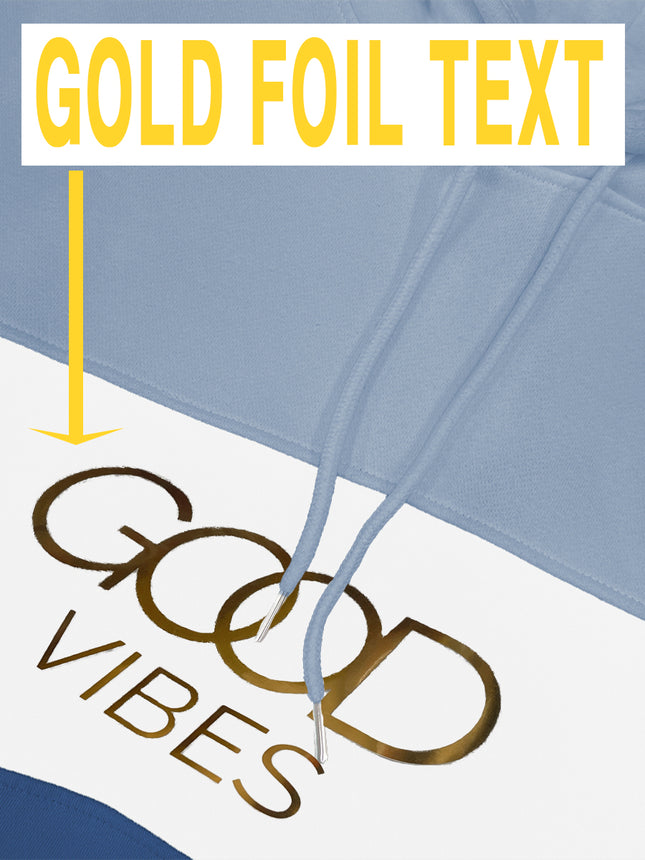 Good Vibes Gold Foil Hoodie Sweat Set
