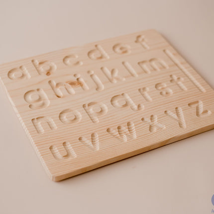 QToys Australia Lower case letter lacing board