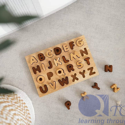QToys Australia Natural capital letter puzzle
