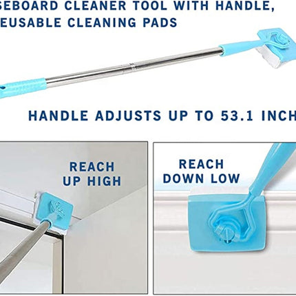 Baseboard Buddy Retractable Household Universal Cleaning Brush Mop