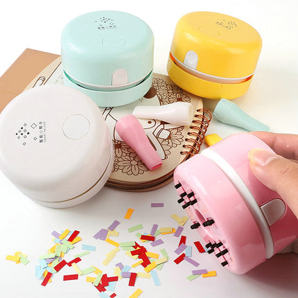 Mini Vacuum Cleaner Portable Office Desktop Table Dust Sweeper