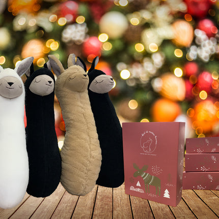 Soft toy-pillow Alpaca, rusty brown