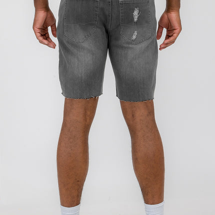Mens Distressed Denim Shorts