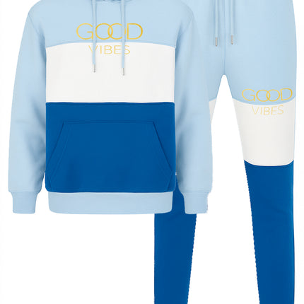 Good Vibes Gold Foil Hoodie Sweat Set
