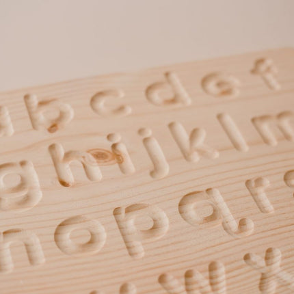 QToys Australia Lower case letter lacing board