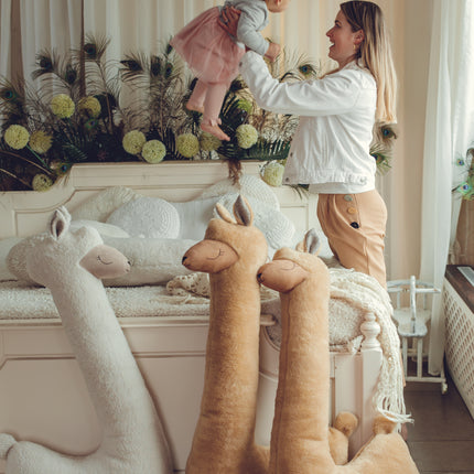 Giant Plush Toy Alpaca, rust