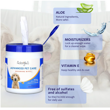 Pet Wipes with free cotton swabs