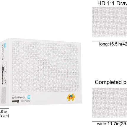 1000 Pieces White Hell Puzzle for Adults Kids