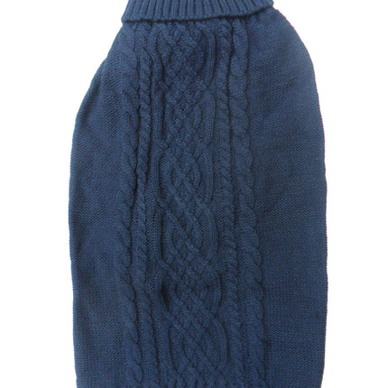 Cable Knit Dog Sweaters Jumpers in Blue, Berry, Beige, Black, Gray