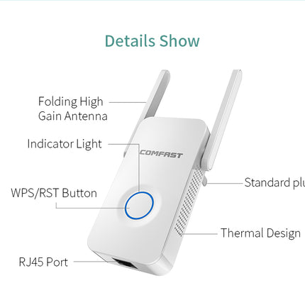 1200Mbps Extender Antenna Router Booster  WiFi Extender Repeater