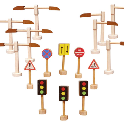 QToys Australia (USA) Road Sign Street Lights Set