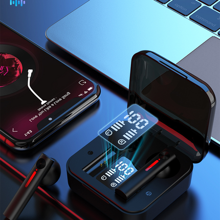 Bluetooth Earphones LED Wireless TWS with Microphone