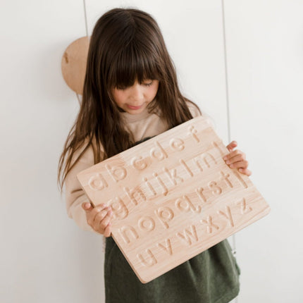 QToys Australia Lower case letter lacing board