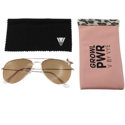 Devoted Metal Aviator Women's Sunglasses