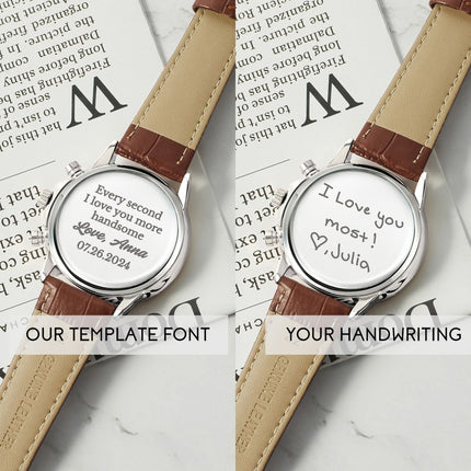 Handwriting Gifts for Groom, Groom Watch, Wedding Watch for Groom