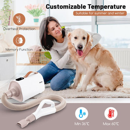 Dog Cat Hair Blower with Negative Ion Function and Adjustable
