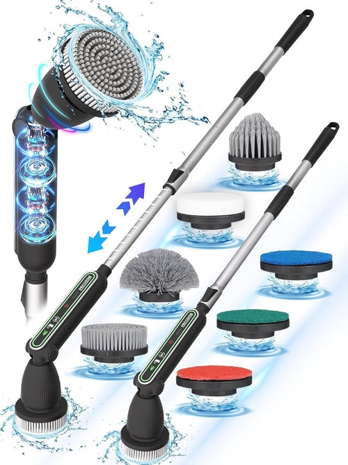 Electric Spin Scrubber, 2024 New Super Quiet Power Cleaning Brush for