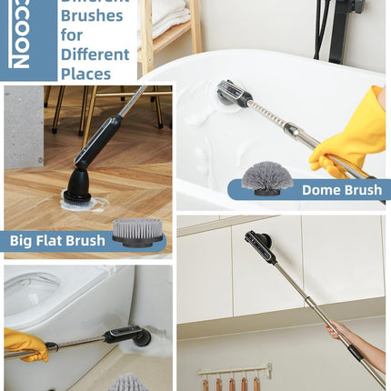 Electric Spin Scrubber, 2024 New Super Quiet Power Cleaning Brush for