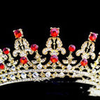 Gold Plated White Diamond Red