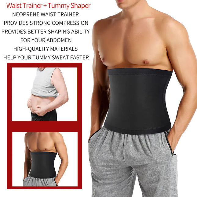 Men's Sauna Body Shaper Waist Trainer Slimming Belt