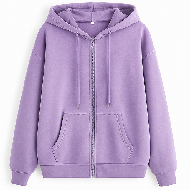 Hoodie for Women with Pockets-Lavender (Size-S)