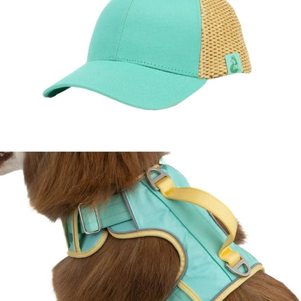Baseball Cap with Raffia and Harness Matching Set