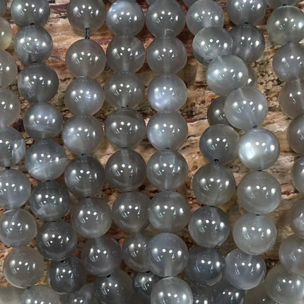 Gray Moonstone, AA Grade, Round 10mm-1
