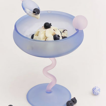 Jelly Bean Wine Glass - Whimsical Eclectic Dopamine Cocktail Coupe