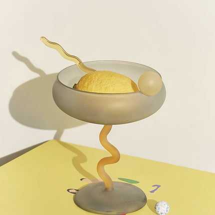 Jelly Bean Wine Glass - Whimsical Eclectic Dopamine Cocktail Coupe