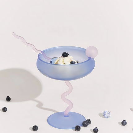 Jelly Bean Wine Glass - Whimsical Eclectic Dopamine Cocktail Coupe