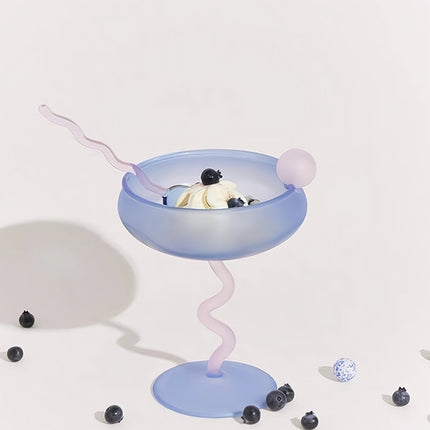 Jelly Bean Wine Glass - Whimsical Eclectic Dopamine Cocktail Coupe