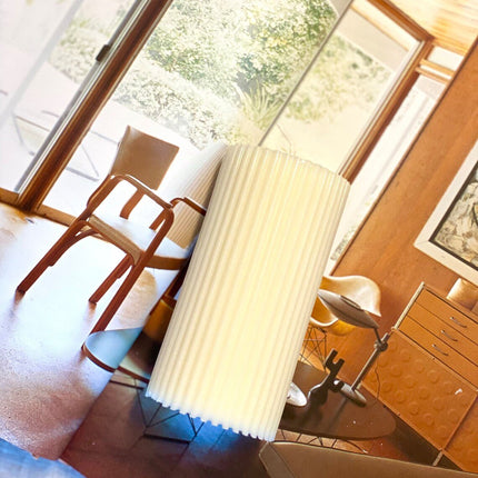 Minimalist Ribbed Pillar Candles