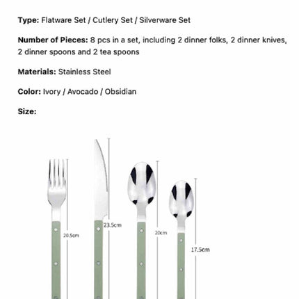 Nordic Bistrot Style 8-Pics Flatware Set ( $4.9 Each ) - Bistrot